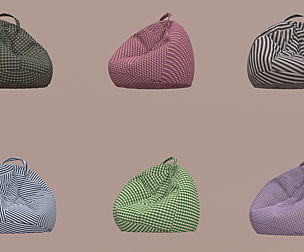 lot of nine beanbags checker colored