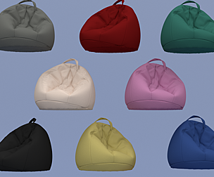 lot of ten colored beanbags