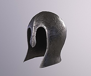 Old warrior Helmet with PBR material