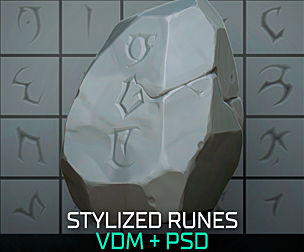 Free Stylized Runes - 40 VDM zbrushes