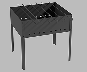 Brazier and skewers