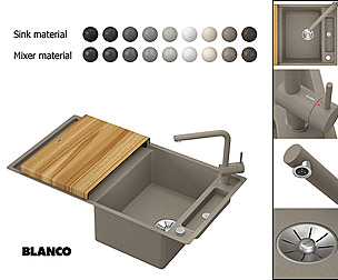Sink Blanco AXIA III 5 S and mixer Blanco LINUS-S