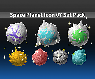 Space Planet Icon 07 Set Pack
