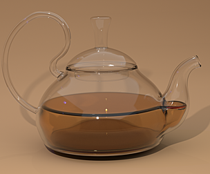 Glass kettle with cap