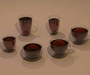 Set of glass cups