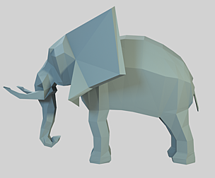 Elephant low poly