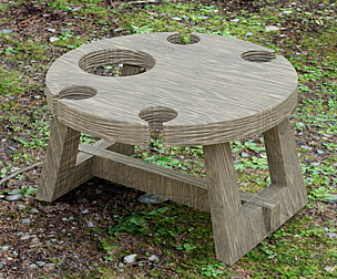 Wooden wine table