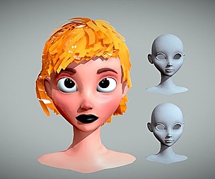 Stylized Female Head base mesh