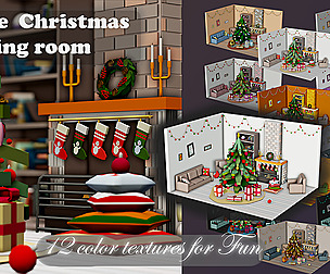 Christmas Living Room - 12 colors Low-poly