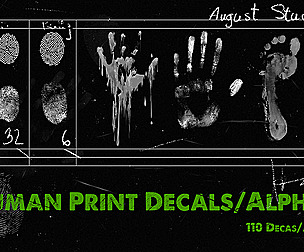 Human Print Decals/Alphas