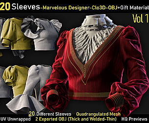 20-Sleeves-Marvelous designer-Clo3d