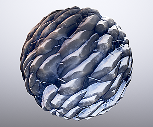 Stylized snow rock
