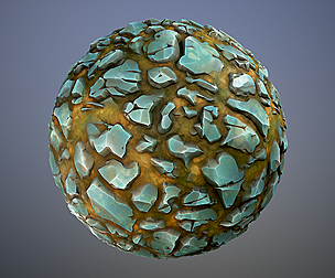Stylized mossy stone