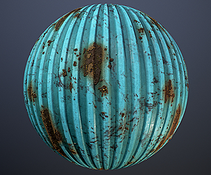 Worn rusty metal container