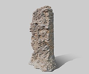 Castle Wall broken ruins PBR Scanned