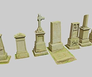 Gravestones Old Scanned Processed Pack