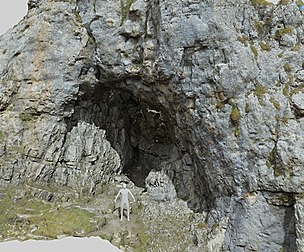 Big Cave Entrance Alps Photoscan PBR