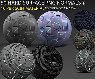 Hard surface normal bundle + 10 Scifi materials