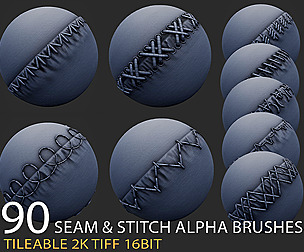 90 seam and stitch alpha brush bundle vol.5