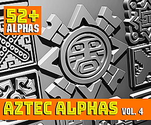 Aztec Alphas Brushes Volume 4