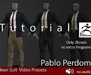 Video Tutorial Clean Suit men in zbrush 2021