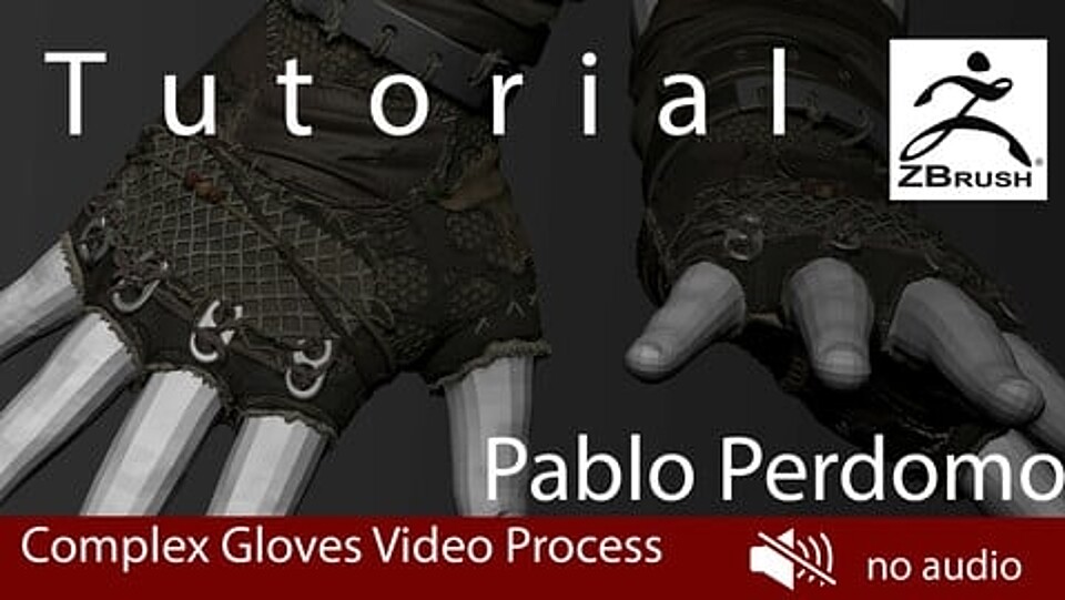Video Tutorial Complex Clothes Gloves Zbrush