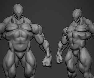 Muscule body basemesh comic