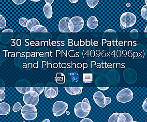 30 Seamless Bubble Patterns (for Photoshop+PNGs)