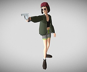 Mid Poly Matilda 3D Character Model