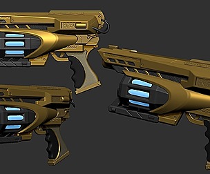Space Gun Highpoly
