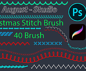 Christmas Stitch - PSD - Procreate