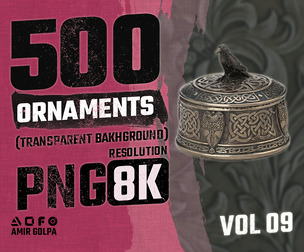 500 ornaments png (8k) vol.9