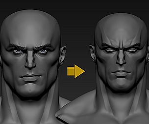 Comic Male Basemesh Head