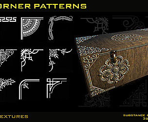 50 corner pattern textures(4k-png)