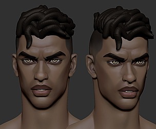 Stylized male head 55