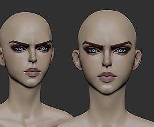 Stylized female head44