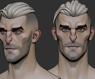 stylized head male
