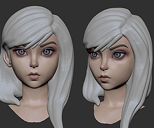 stylized head female
