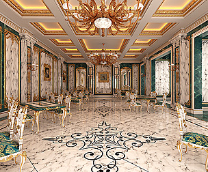 Classic Restaurant İnterior Design Green