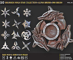 50 Shuriken_Ninja_Star_Collection_Vol_01