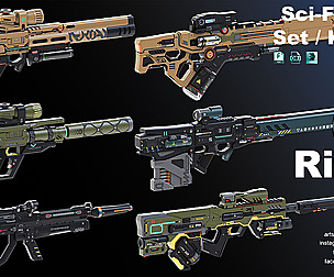 Sci-Fi Rifles Set / Kitbash