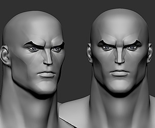 Hero head comic basemesh