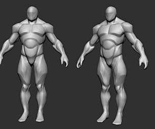 Stylized basemesh body