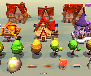 Cartoon fantasy Buildings