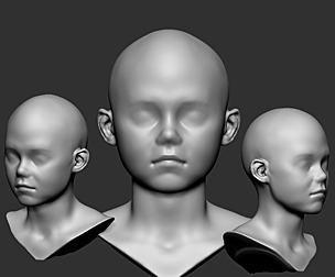 Kid Head basemesh
