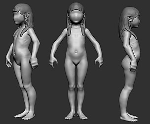 female Kid Basemesh