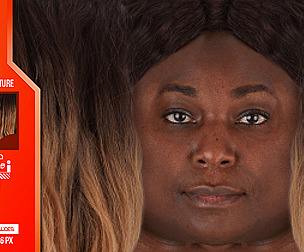 Premade Head Texture #0004 African Female
