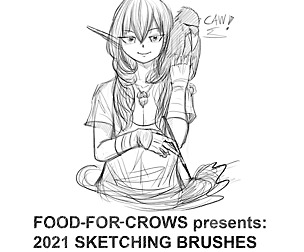 2021 Sketching Brushes (17 Photoshop Brushes)