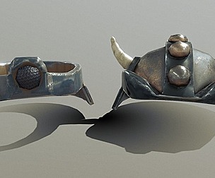 Dwarf helmets from the Battle of Norora