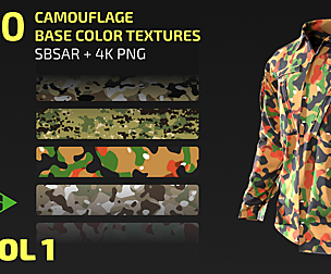 30 Camouflage Base Color Textures - Vol1